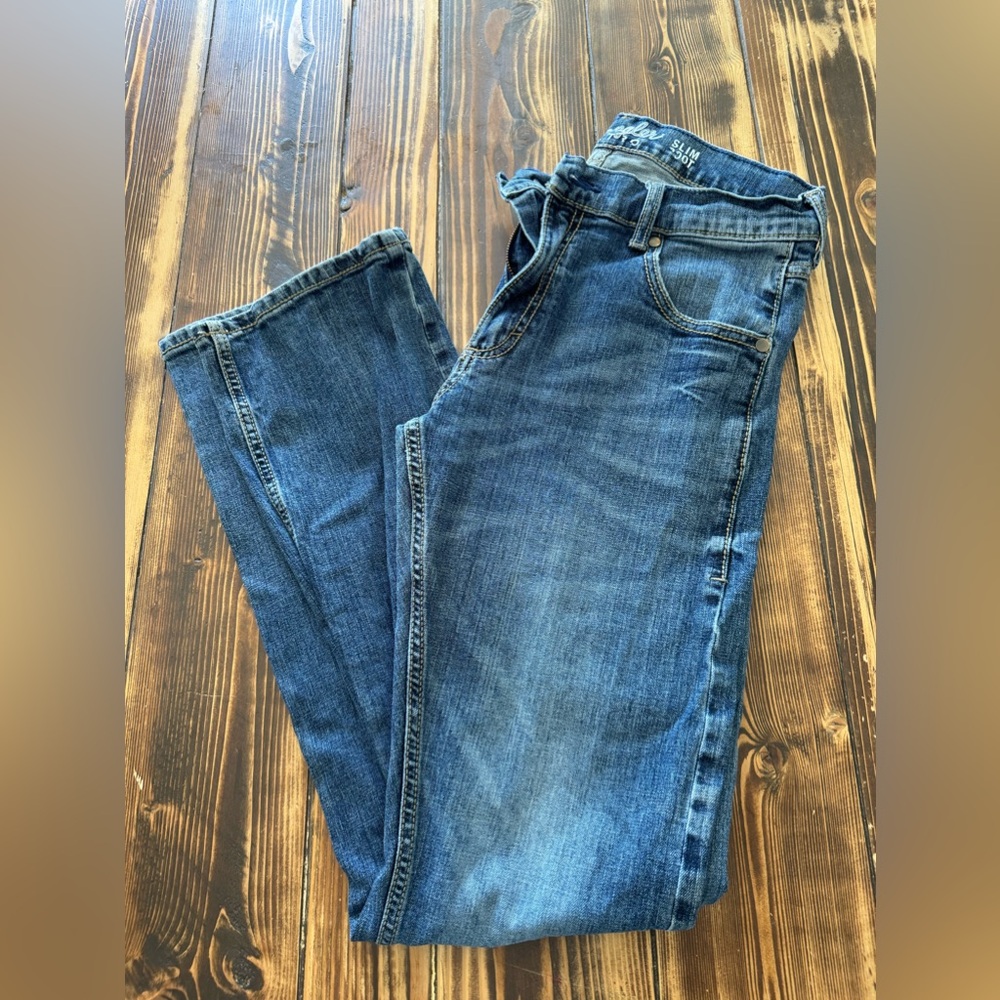 Men’s slim boot cut wrangler retro denim Jeans